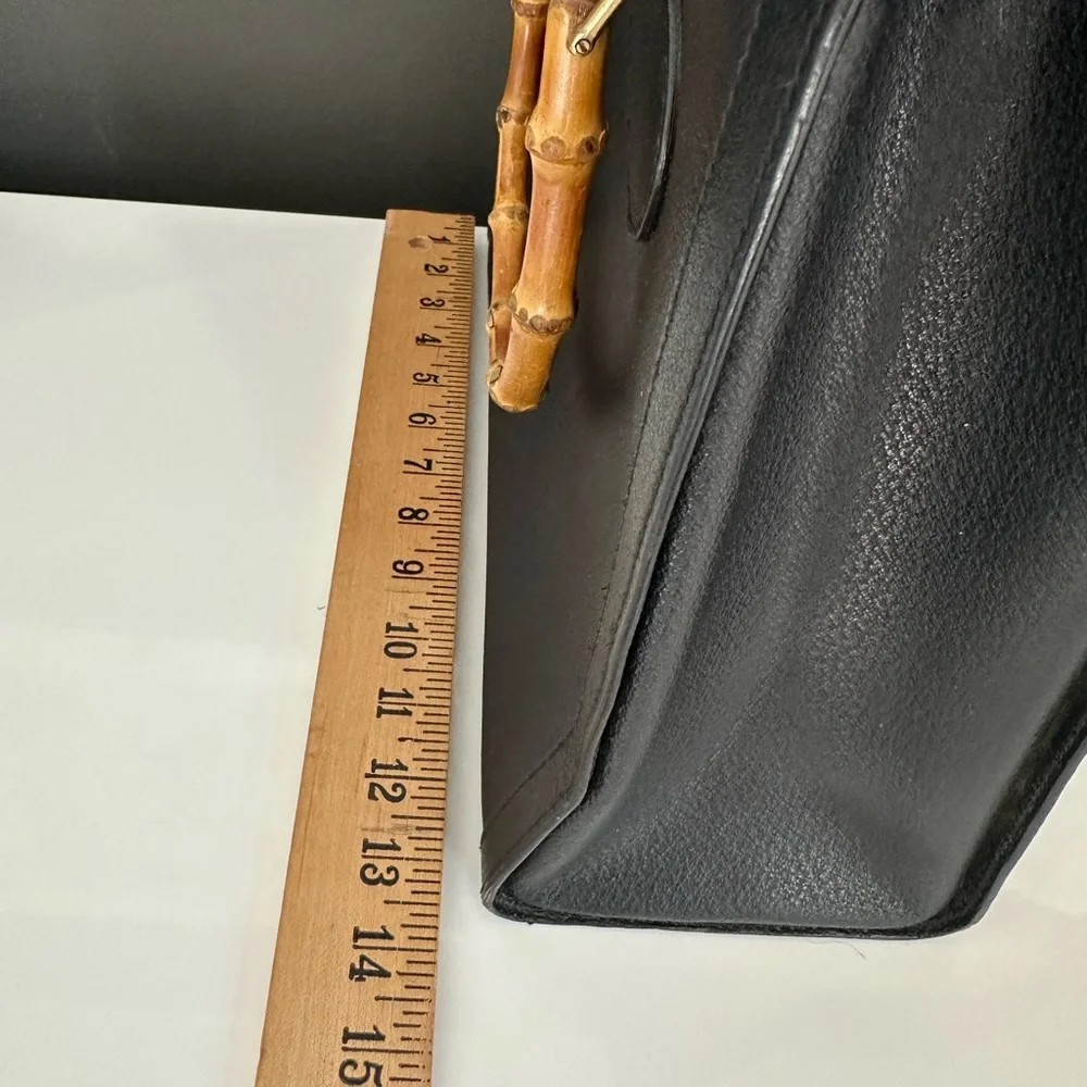 Gucci Black Tote with Bamboo Handles - Picture 13 of 13